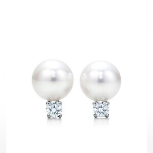 Tiffany & Co Pearl and Diamond Earrings